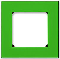 Рамка универсальная ABB EPJ Levit 1-м. зеленый/дымчатый чёрный картинка